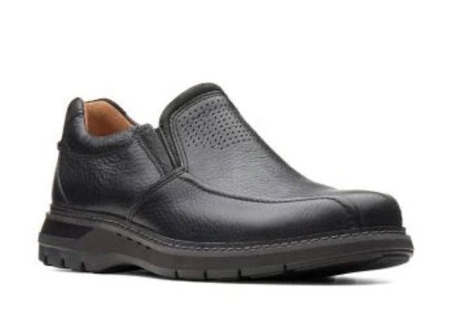 CLARKS MEN&#39;S DRESS SHOE UN RAMBLE STEP BLK, Size: 8.5(US)