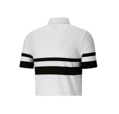 PUMA MEN'S ESSENTIALS STRIPED CAT POLO T-SHIRT