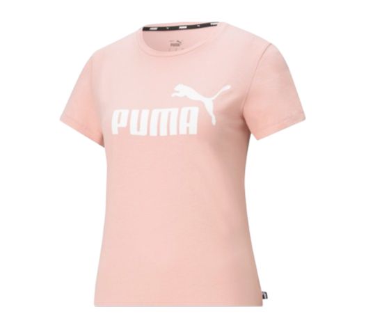PUMA WOMEN&#39;S ESS LOGO T-SHIRT PINK, Size: L(US)