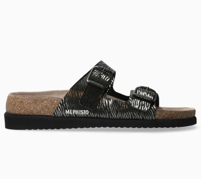 MEPHISTO WOMEN&#39;S SANDAL HELDA PLUS BLK ZEBRA, Size: 9(US)