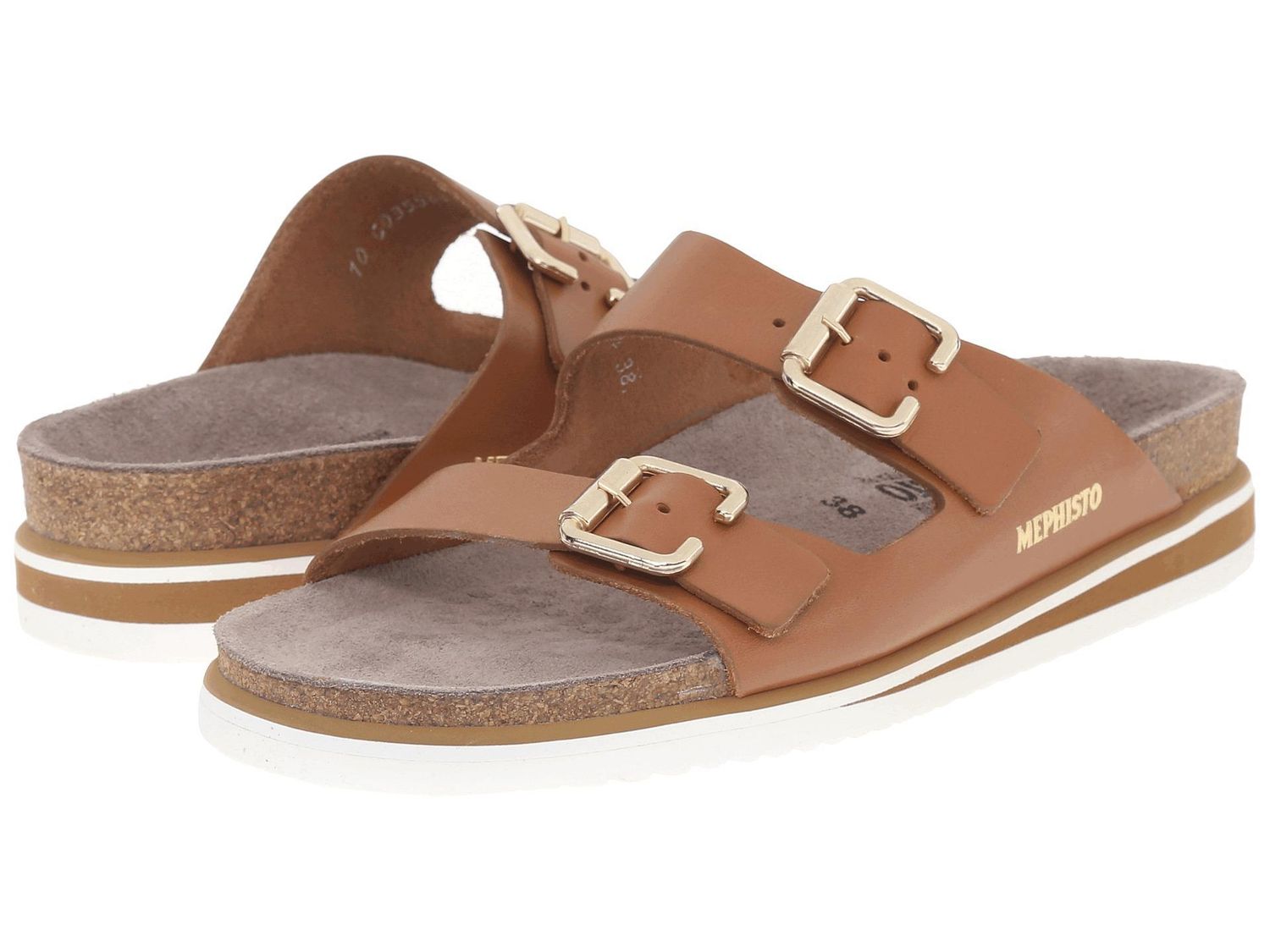 MEPHISTO WOMEN&#39;S SANDAL SANDIE CAMEL, Size: 10(US)