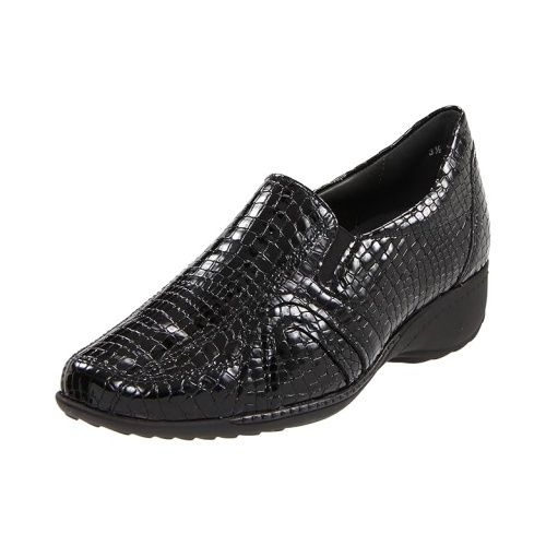 ARA WOMEN&#39;S LUZERN BLK REPTIL LACK SCHWARZ CASUAL SHOES