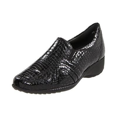ARA WOMEN'S LUZERN BLK REPTIL LACK SCHWARZ CASUAL SHOES
