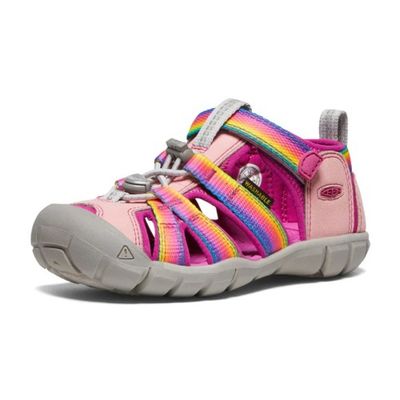 KEEN GIRL&#39;S SEACAMP II CNX RAINBOW/FESTIVAL FUCHSI SANDAL
