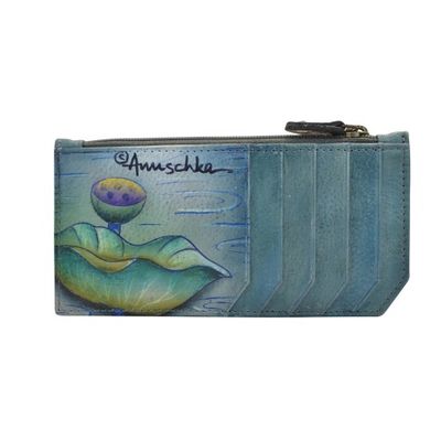 ANUSCHKA CREDIT CARD CASE WITH ZIP POCKET TQP
