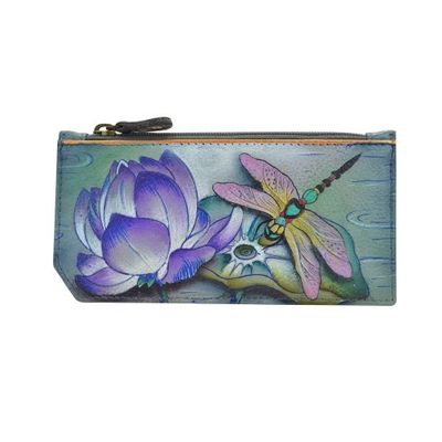 ANUSCHKA CREDIT CARD CASE WITH ZIP POCKET TQP