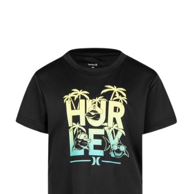HURLEY MEN&#39;S SHARK PARADISE SET BLACK T-SHIRT