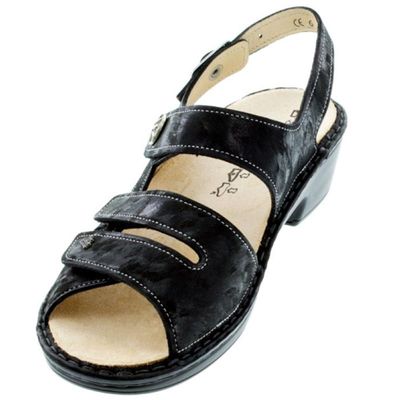FINN COMFORT WOMEN'S SANDAL AVERSA 2690 CHENILE NERO
