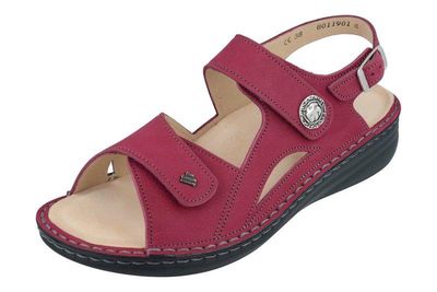 FINN COMFORT WOMEN&#39;S SANDAL BARBUDA NUBUKVIENNA RASPBERRY