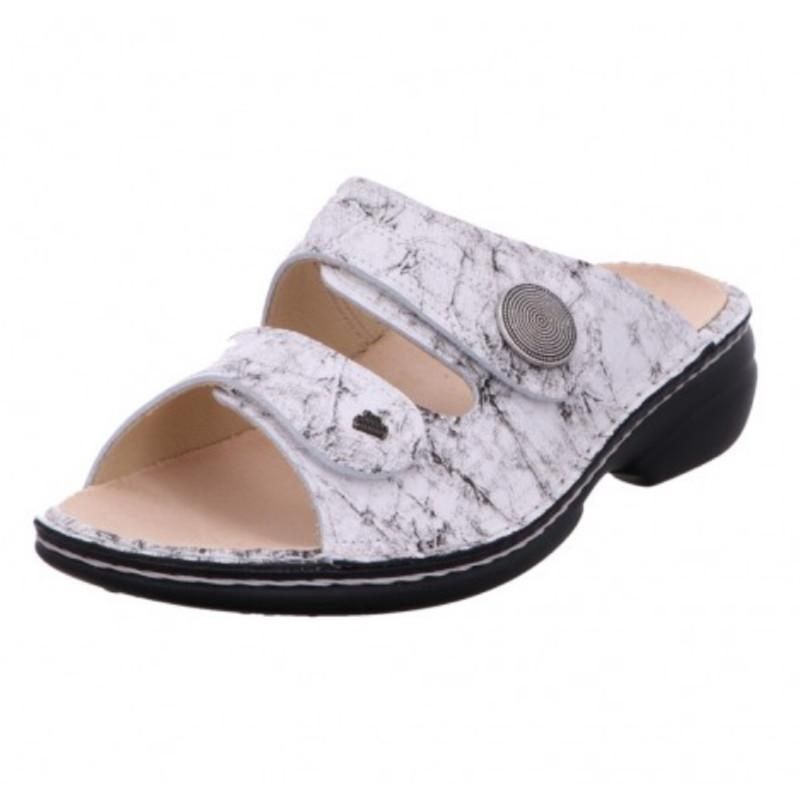 FINN COMFORT WOMEN&#39;S SANDAL SANSIBAR 2550 MARBLE BIANCO
