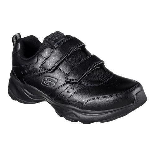 SKECHERS MEN&#39;S HANIGER SLIP ON WIDE BLK CASUAL SHOES