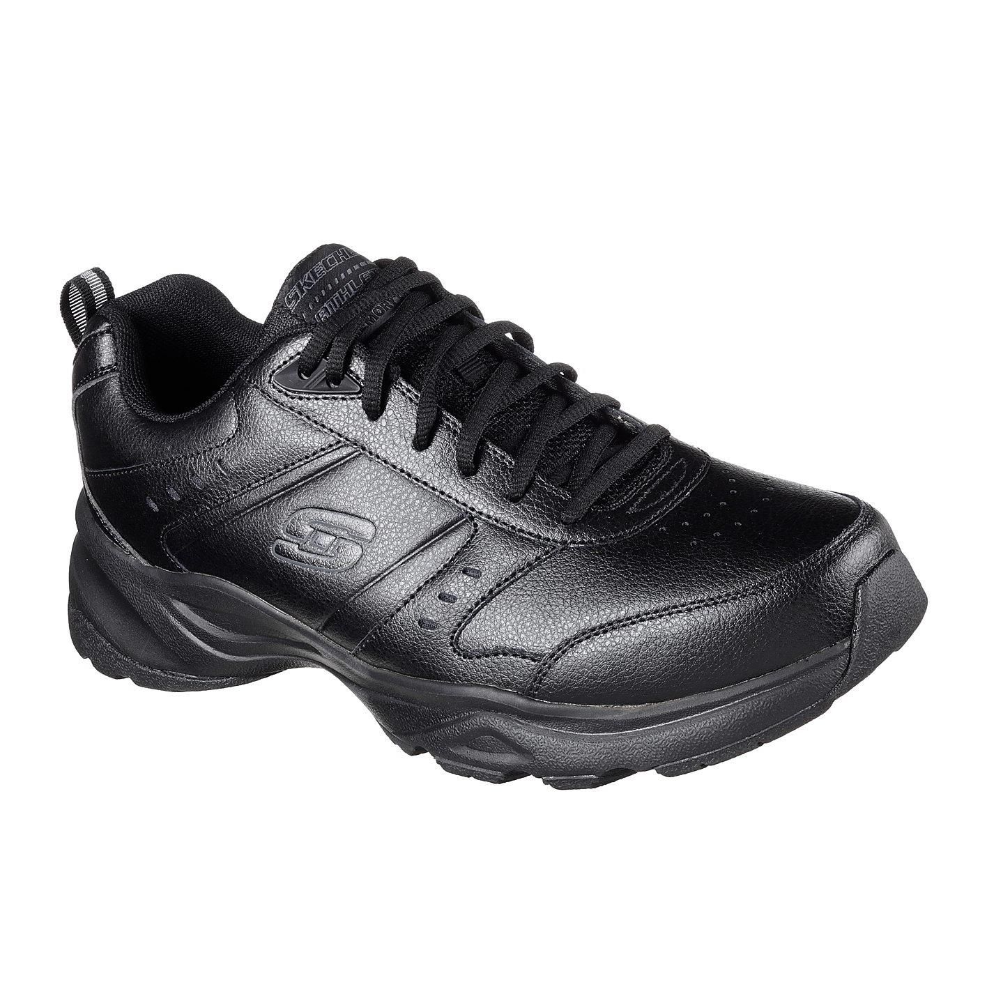 SKECHERS MEN&#39;S HANIGER WIDE BLK ATHLETIC SHOE, Size: 7.5(US)