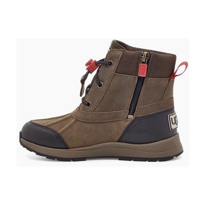 UGG BOY'S WINTER BOOT TURLOCK LEATHER WEATHER WALNUT
