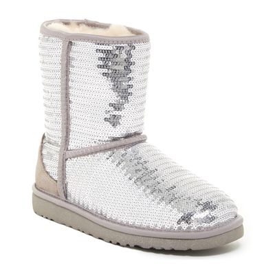 UGG GIRL&#39;S WINTER BOOT CLASSIC SHORT SPARKLES GRPH