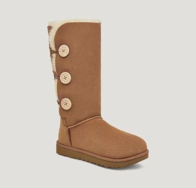 UGG GIRL&#39;S WINTER BOOTS BAILEY BUTTON TRIPLET CHE