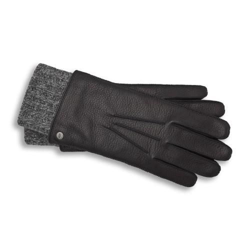 UGG 2IN1 WHIPSTICHED BLK GLOVE