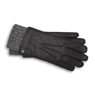 UGG 2IN1 WHIPSTICHED BLK GLOVE