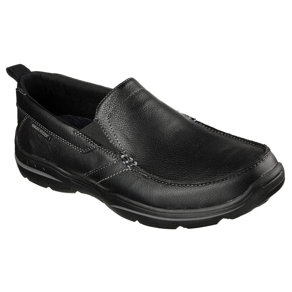SKECHERS MEN&#39;S RELAXED FIT: HARPER FORDE BLK CASUAL SHOE, Size: 7.5(US)