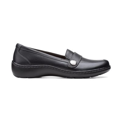 CLARKS WOMEN'S CASUAL SHOE CORA DAISY BLACK LEATHER