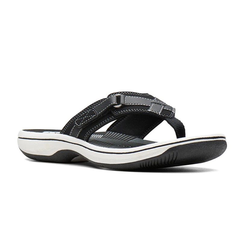 CLARKS WOMEN&#39;S SANDAL BREEZE SEA BLACK