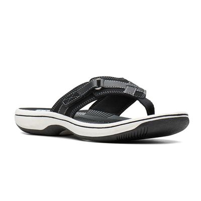 CLARKS WOMEN&#39;S SANDAL BREEZE SEA BLACK