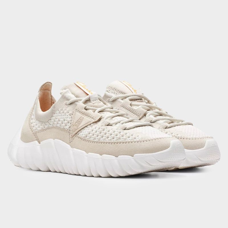 CLARKS WOMEN&#39;S ATHLETIC SHOE NATURE 360 WHITE COMBINATION, Size: 9.5(US)