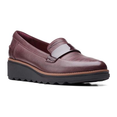 CLARKS WOMEN'S DRESS SHOE SHARON GRACE BRUGUNDY