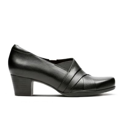 CLARKS WOMEN'S DRESS SHOE UN DAMSONADELE BLK M/XW