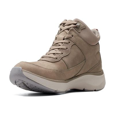 CLARKS WOMEN'S CASUAL BOOT WAVE2.0 MID SAGE COMBI