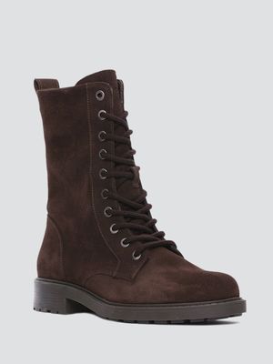 CLARKS WOMEN'S WINTER BOOT ORINOCO2 STYLE DARK BROWN SUED