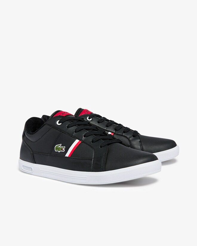 LACOSTE MEN&#39;S ATHLETIC SHOE EUROPA TRAINER BLK