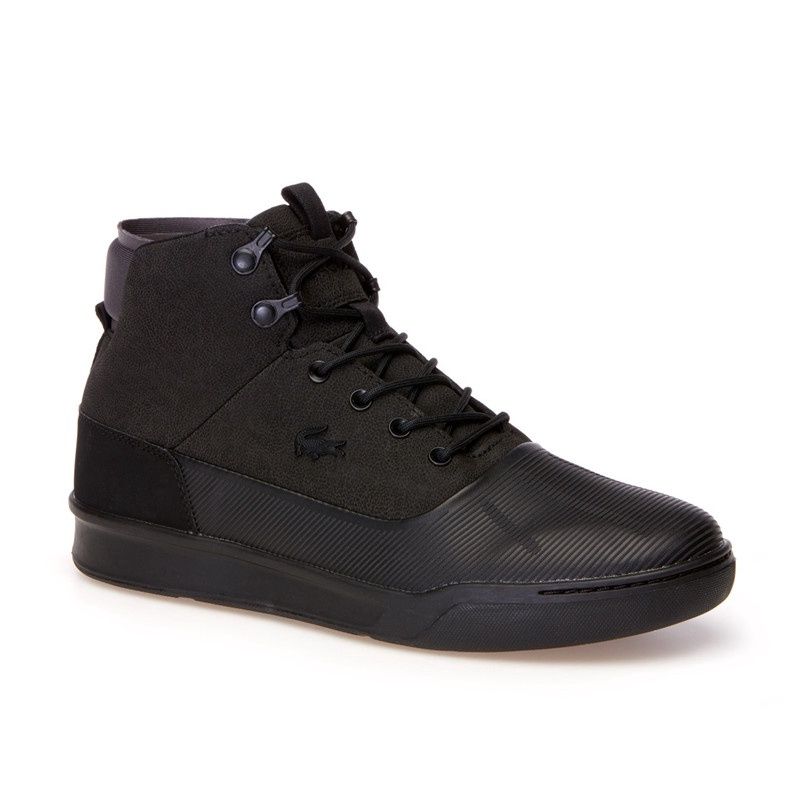 LACOSTE MEN&#39;S CASUAL BOOT EXPLORATEUR HYDRO 3181 CAM BLK, Size: 11(US)