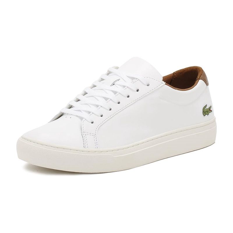 LACOSTE MEN&#39;S CASUAL SHOE LEATHER WHT L.12.12 317 4