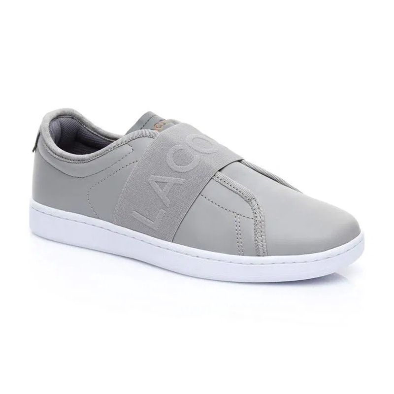 LACOSTE WOMEN&#39;S CASUAL SHOE CARNABY EVO SLIP 318 1 SPW GRY/DK GRY
