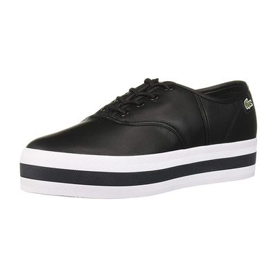 LACOSTE WOMEN'S CASUAL SHOE RENE PLATFORM 319  BLK/WHT