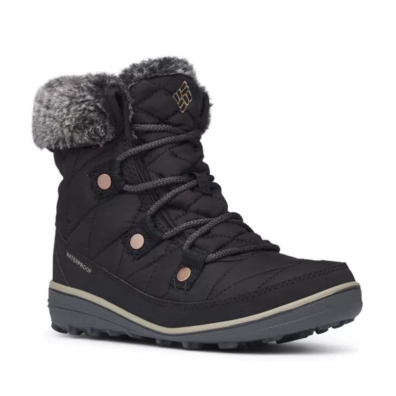 COLUMBIA WOMEN&#39;S HEAVENLY SHORTY OMNI-HEAT WP WINTER BOOTS BLK