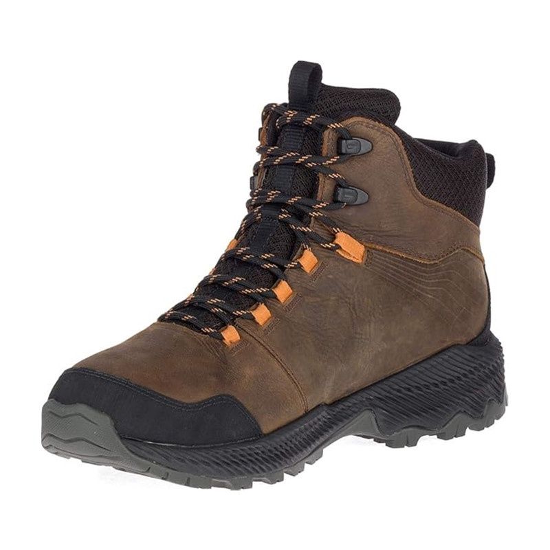 MERRELL MEN&#39;S FORESTBOUND MID WP WINTER BOOT DARK EARTH