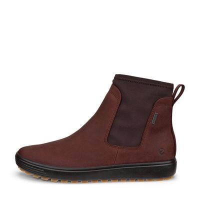 ECCO WOMEN'S SOFT 7 TRED GTX CHELSEA CASUAL BOOT RED