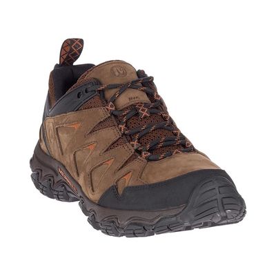 MERRELL MEN'S PULSATE 2 LEATHER WP WIDE  ATHLETIC SHOE BROWN