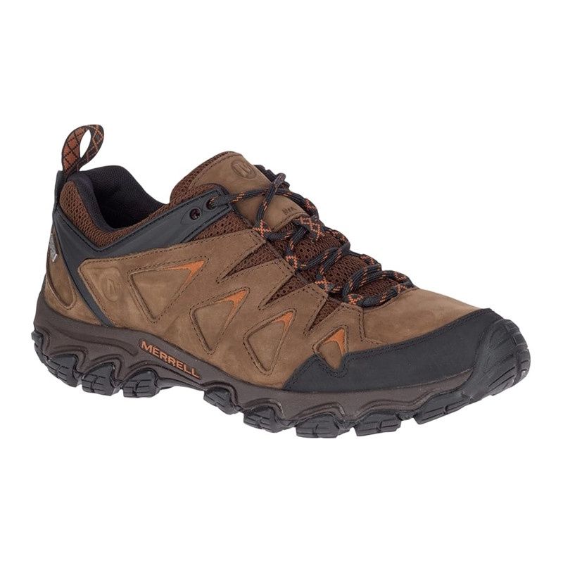 MERRELL MEN&#39;S PULSATE 2 LEATHER WP WIDE  ATHLETIC SHOE BROWN