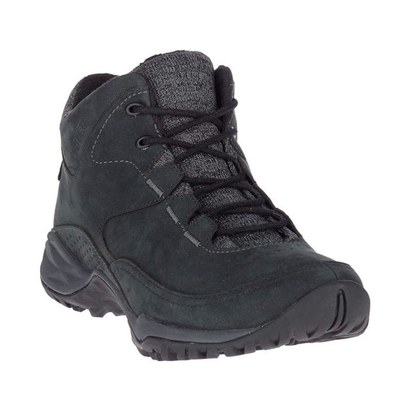 MERRELL WOMEN&#39;S ENDURE MID POLAR Q2 WIDE WINTER BOOTS BLK