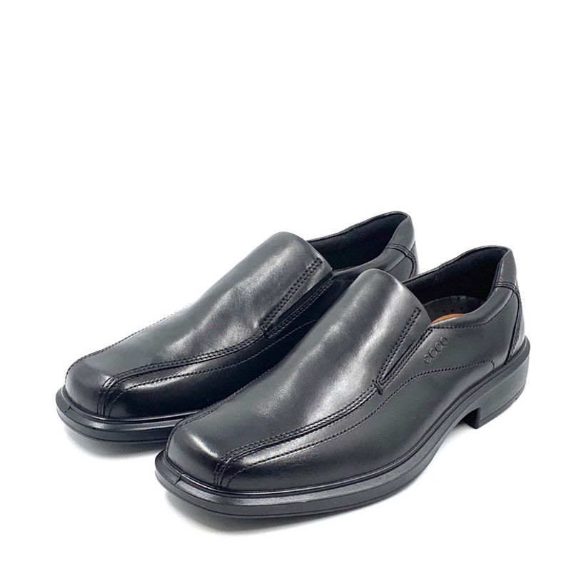 ECCO MEN&#39;S HELSINKI SLIP ON BLK DRESS SHOE
