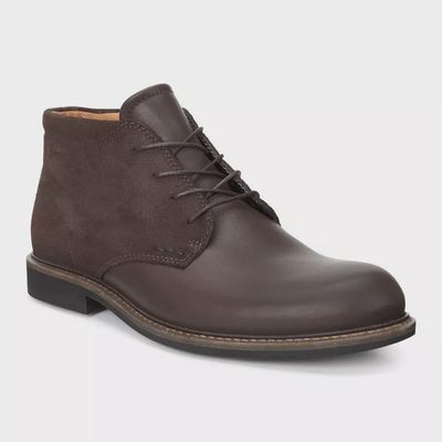 ECCO MEN'S FINDLAY ANKLE DRESS BOOT BRN