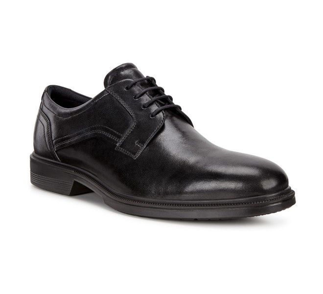 ECCO MEN&#39;S LISBON PLAIN TOE TIE DRESS SHOE
