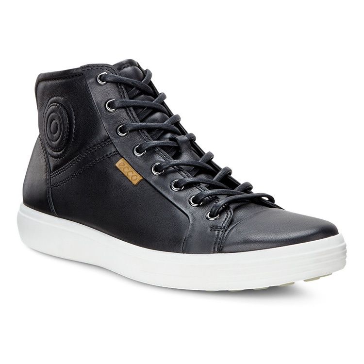 ECCO MEN&#39;S SOFT 7 HIGH TOP CASUAL SHOE