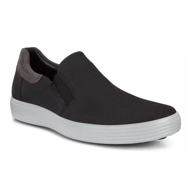 ECCO MEN&#39;S SOFT 7 SLIP-ON CASUAL SHOE BLK