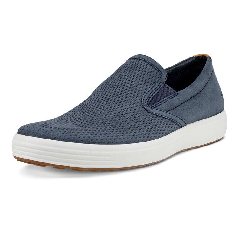 ECCO MEN&#39;S SOFT 7 SLIP-ON 2.0 MARINE CASUAL SHOE