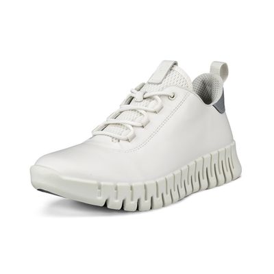 ECCO WOMEN'S GRUUV ATHLETIC SHOE WHITE/LIGHT GREY