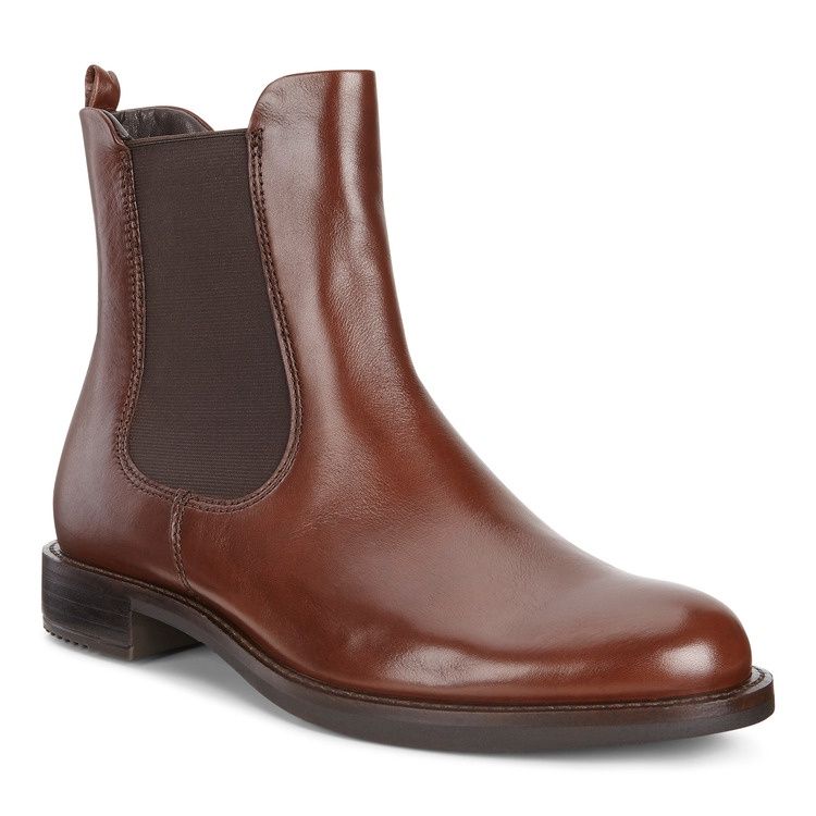 ECCO WOMEN&#39;S SARTORELLE 25 CHELSEA CASUAL BOOT MINK