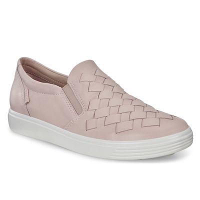 ECCO WOMEN'S SOFT 7 SLIP ON CASUAL SHOE ROSE